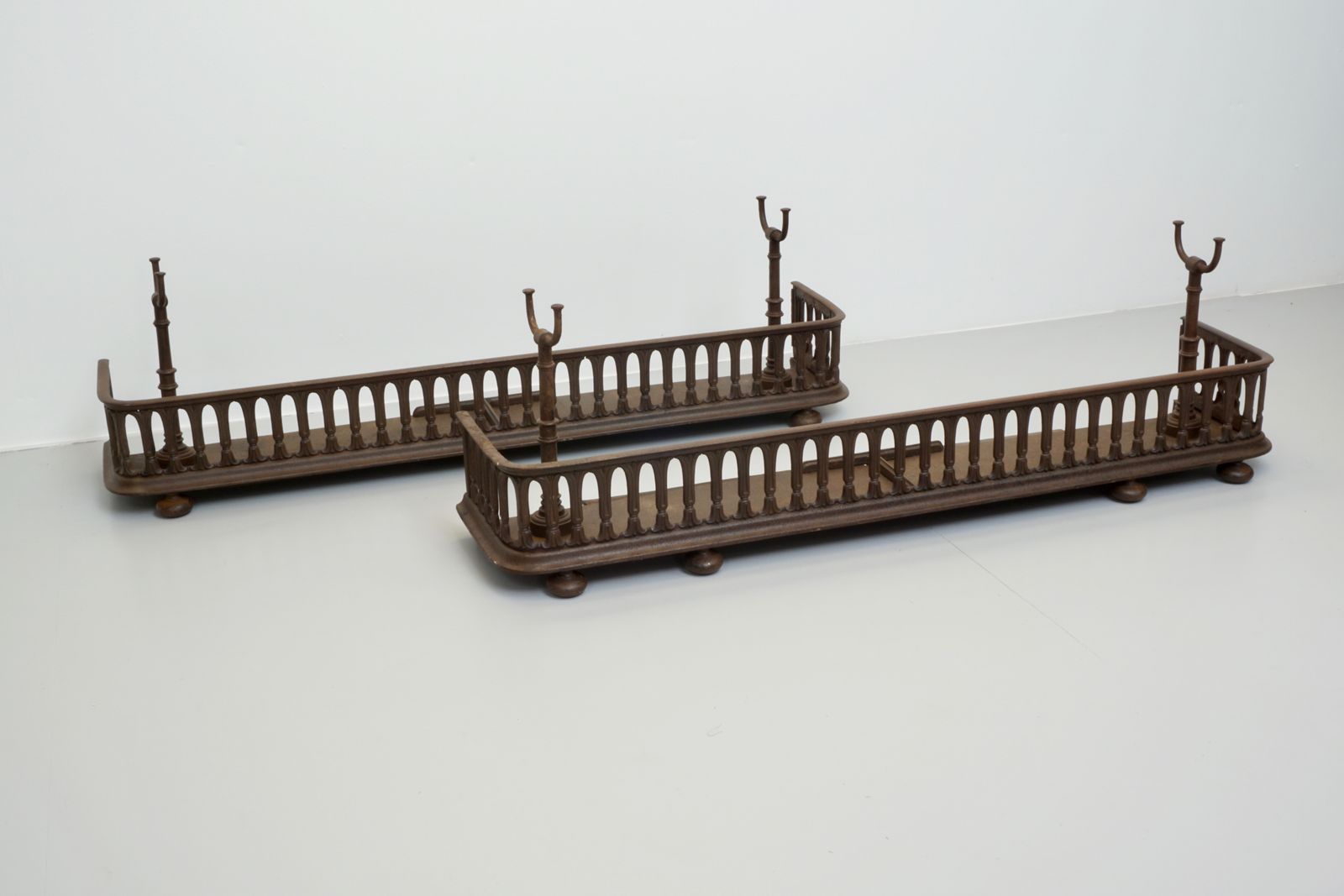 Pair Of Steel Fenders, 1800s, Antique