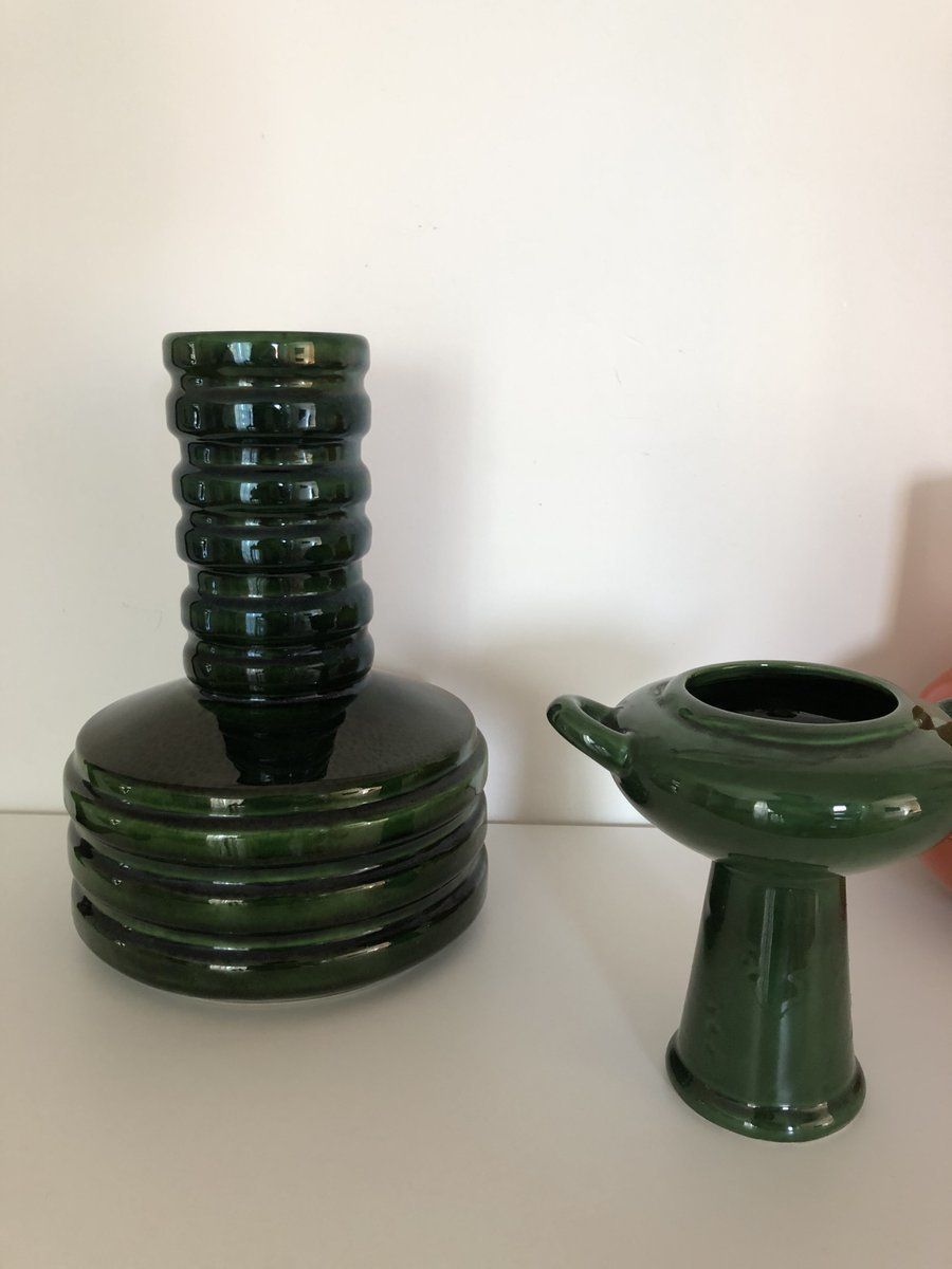 828.0 Vintage Tris Ceramics By VI Ba, Il Picchio, 1970s, Set Of 3 photo