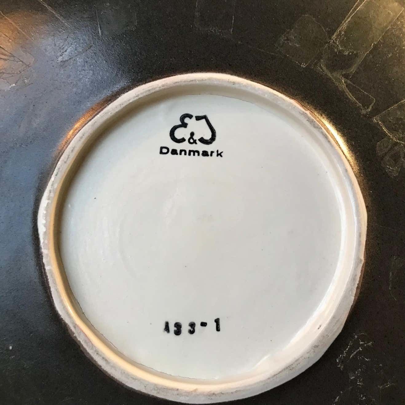 Danish Modernist Ceramic Centerpiece Plate By Eva & Johannes Andersen, 1960s photo 401.0