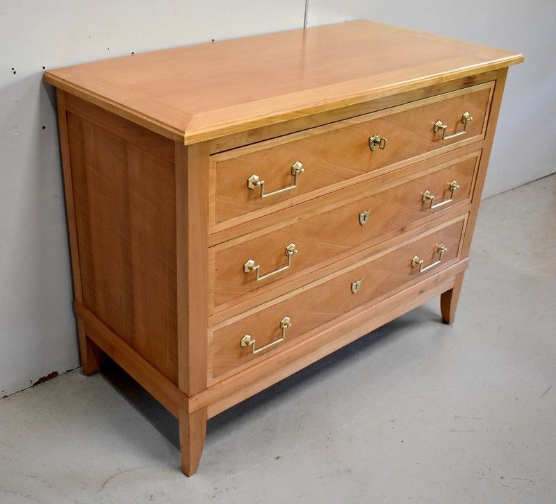 Chest Of Drawers In Blond Cherry, Louis XVI Taste   1910 photo furniture