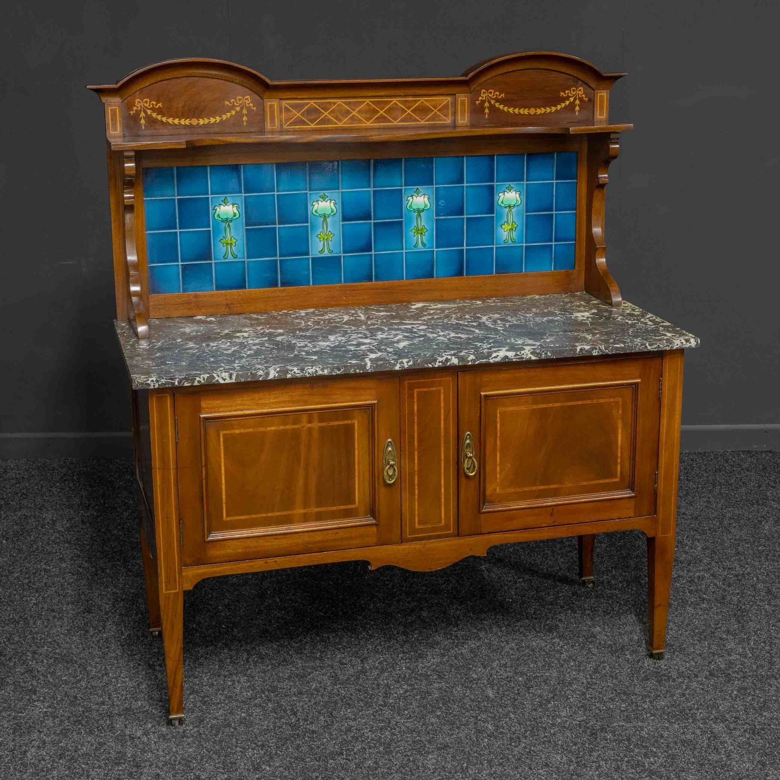 Edwardian Mahogany Washstand, 1900s photo furniture