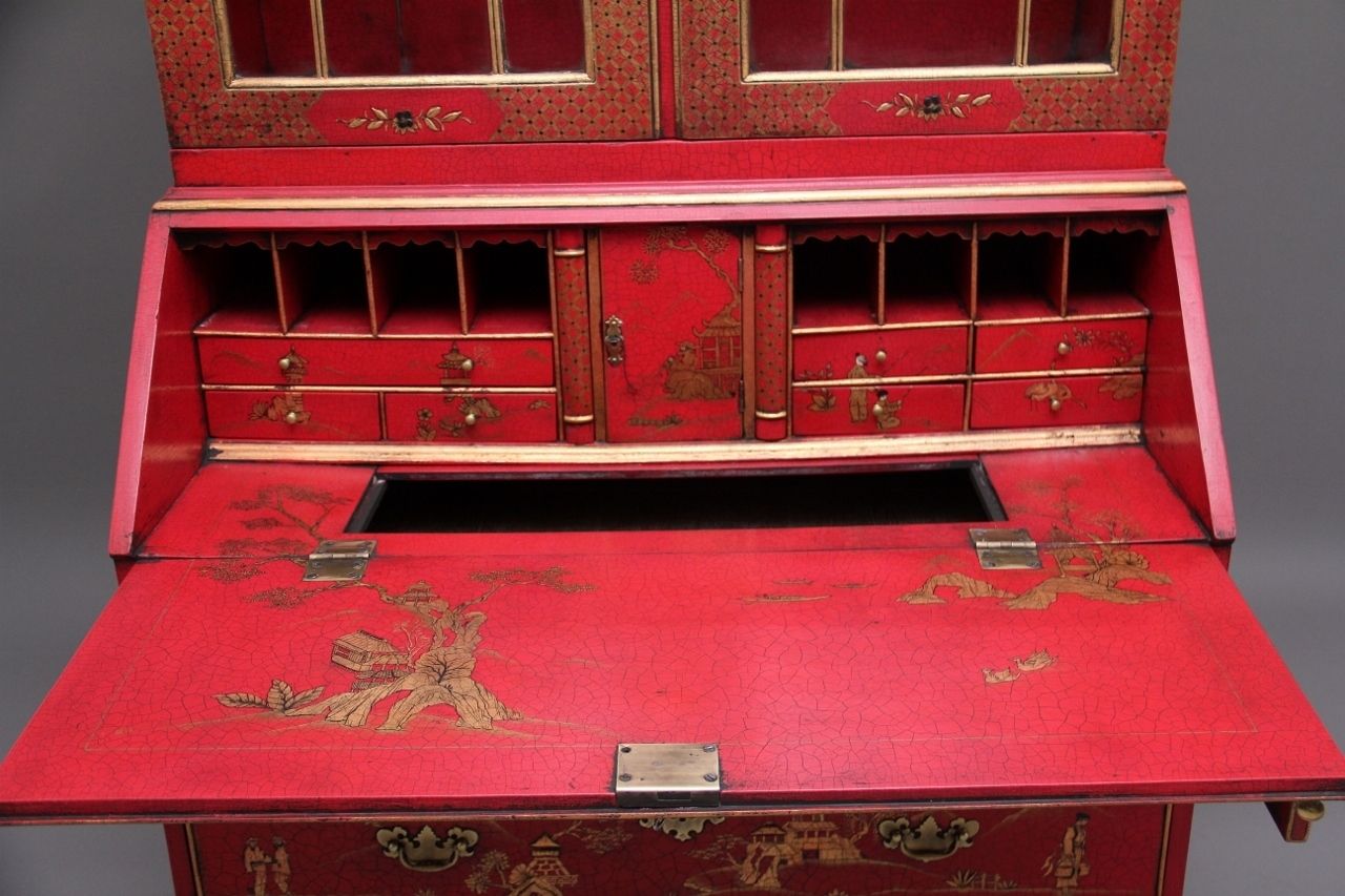 Furniture Early 20th Century Chinoiserie Bureau Bookcase photo