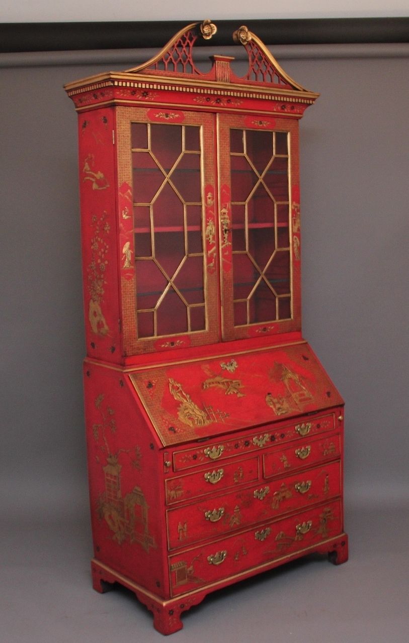 photo buy Early 20th Century Chinoiserie Bureau Bookcase
