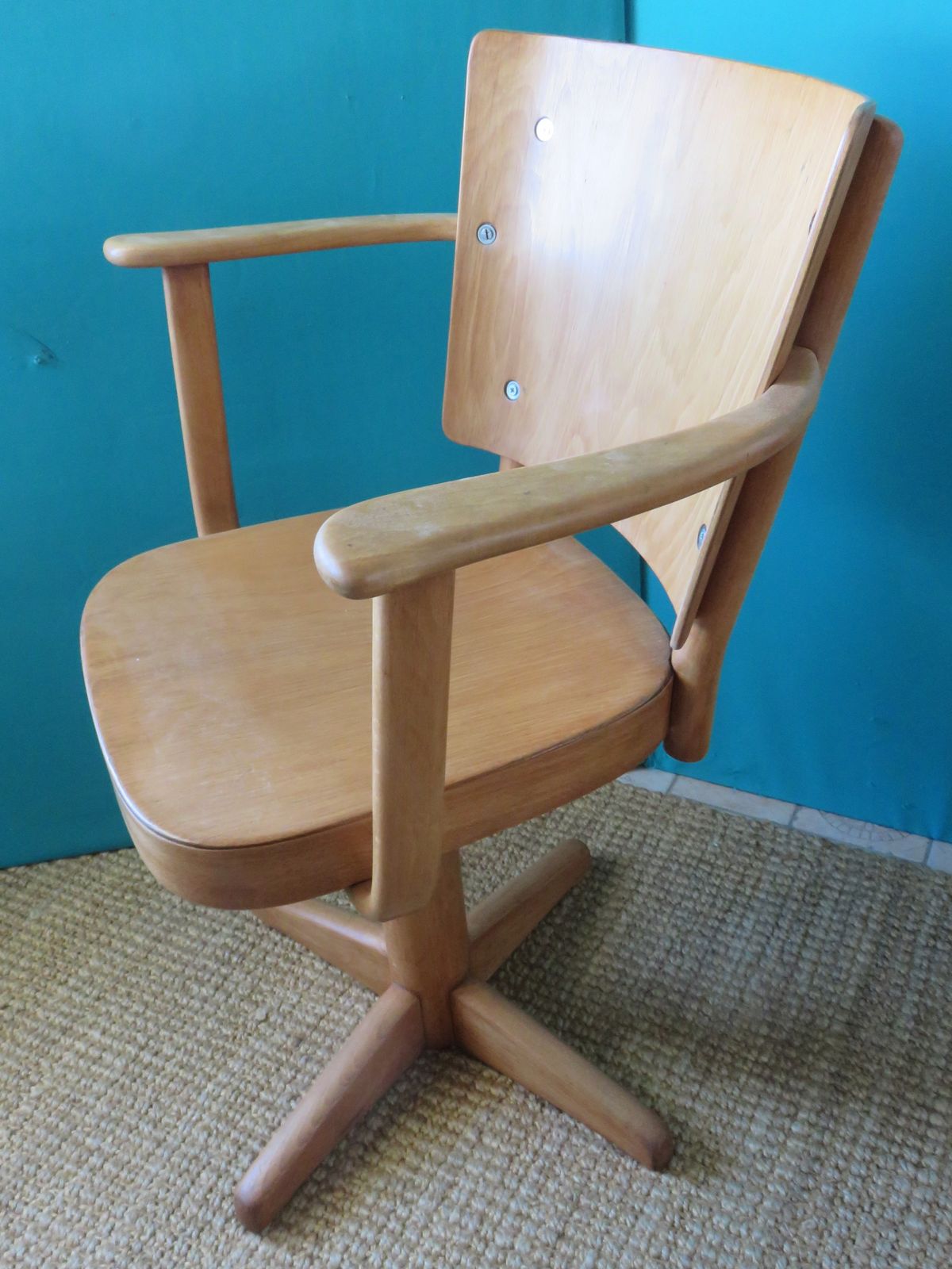 Swivel Office Chair By Manus Stephensen For Fritz Hansen. Denmark 1940 photo furniture