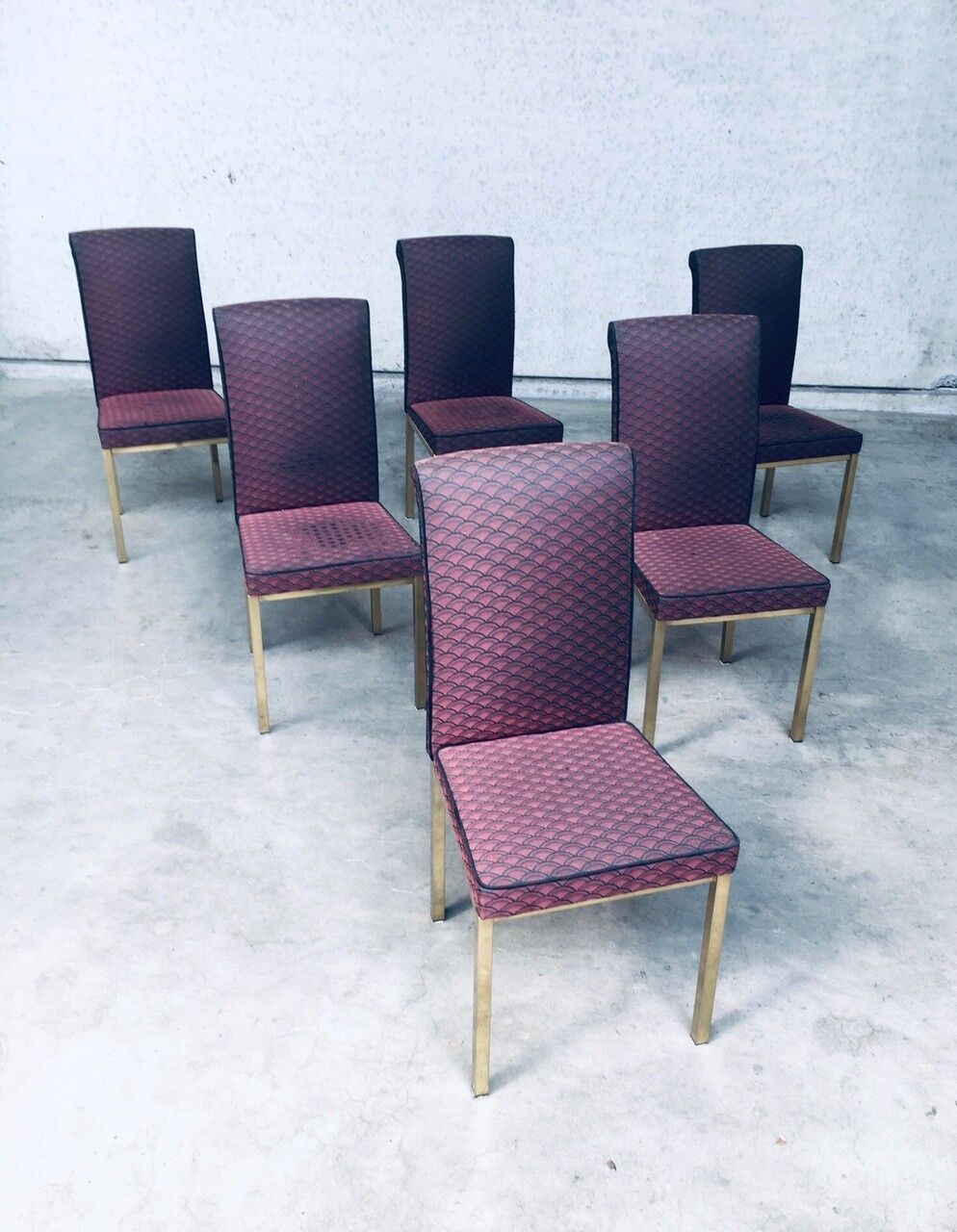 1970s Hollywood Regency Style Design Dining Chair Set Of 6, Belgium photo furniture