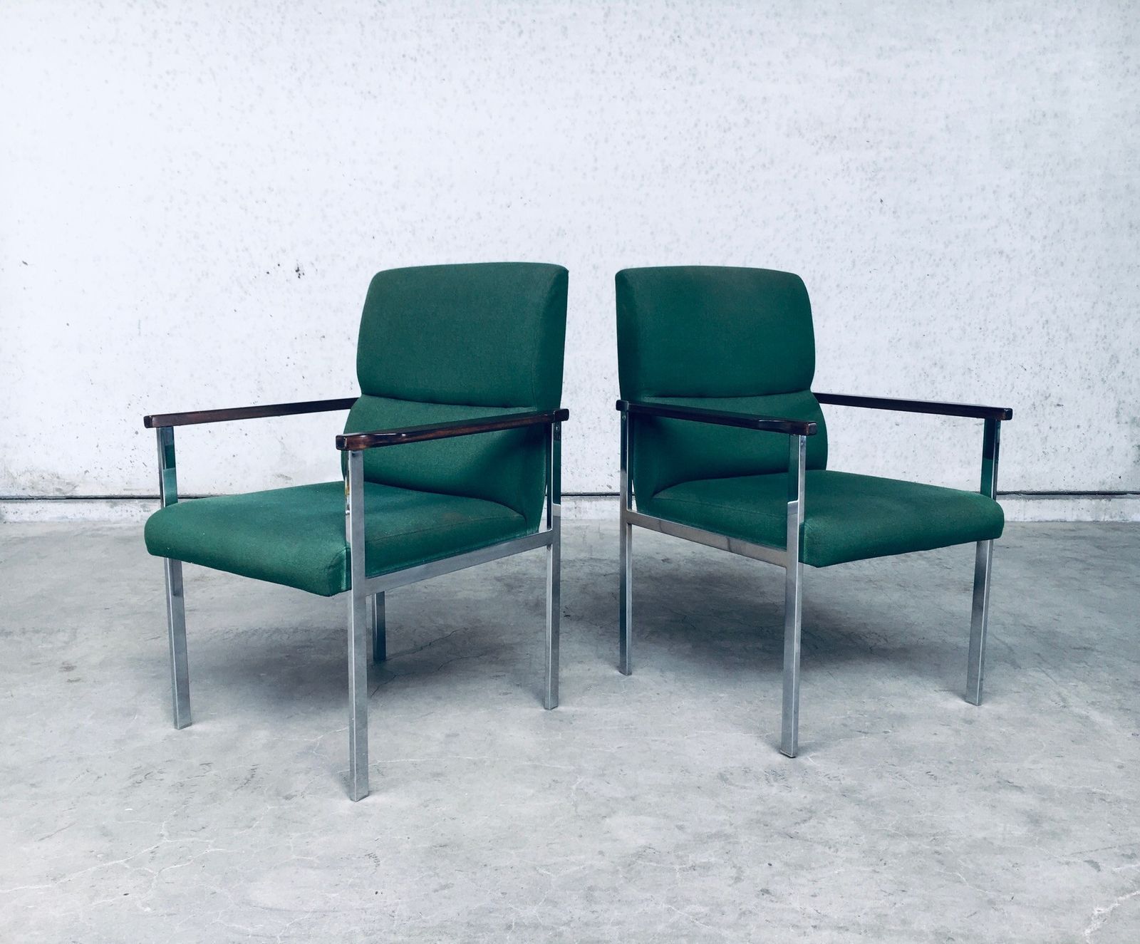 Midcentury Modern Design Pair Of Office Arm Chairs By Brune, Germany 1960s photo 2356.0