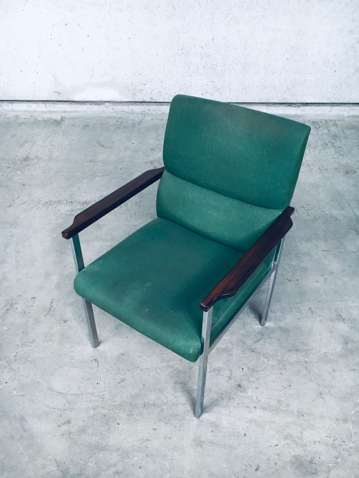 photo for sale Midcentury Modern Design Pair Of Office Arm Chairs By Brune, Germany 1960s