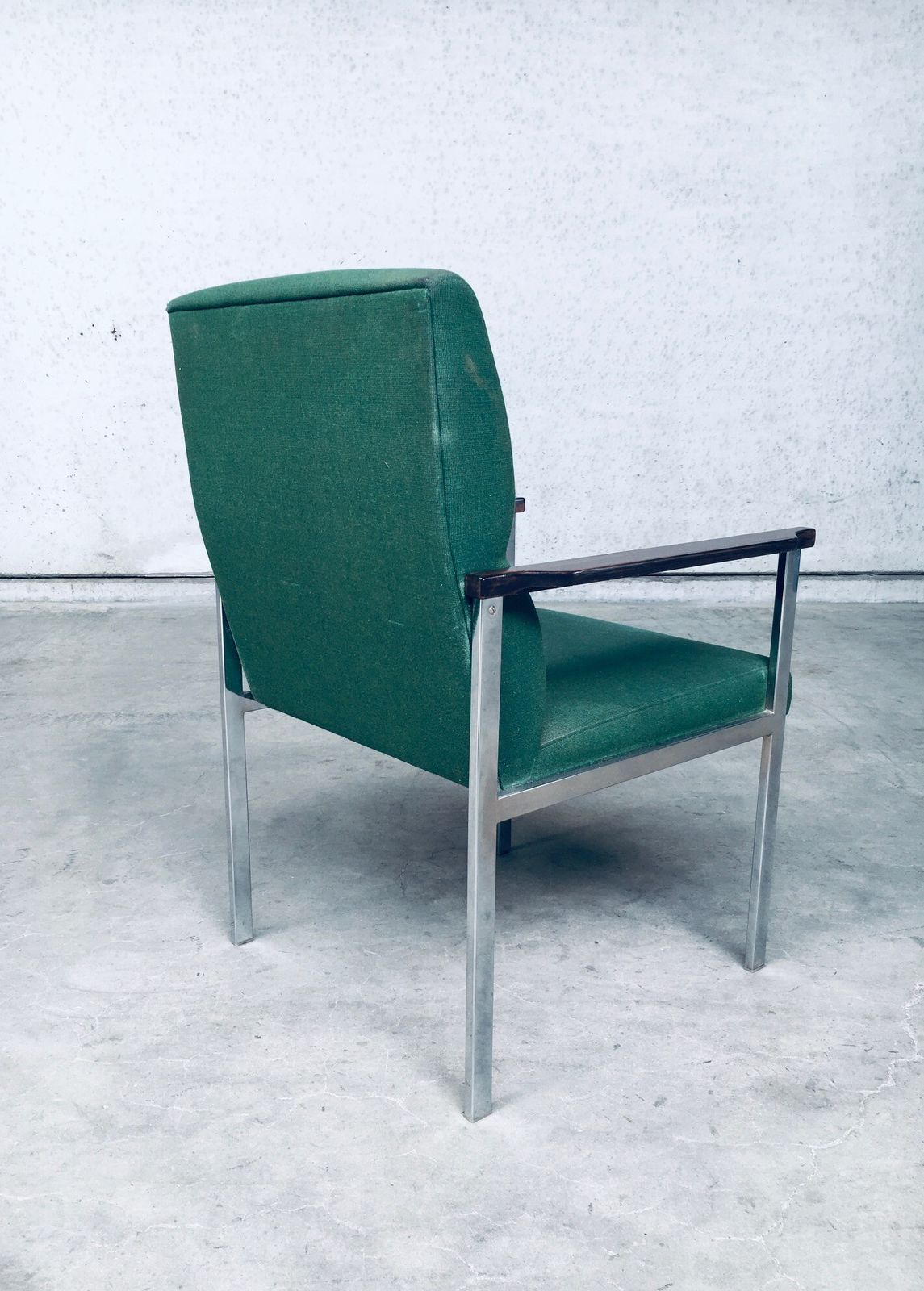 photo vintage Midcentury Modern Design Pair Of Office Arm Chairs By Brune, Germany 1960s