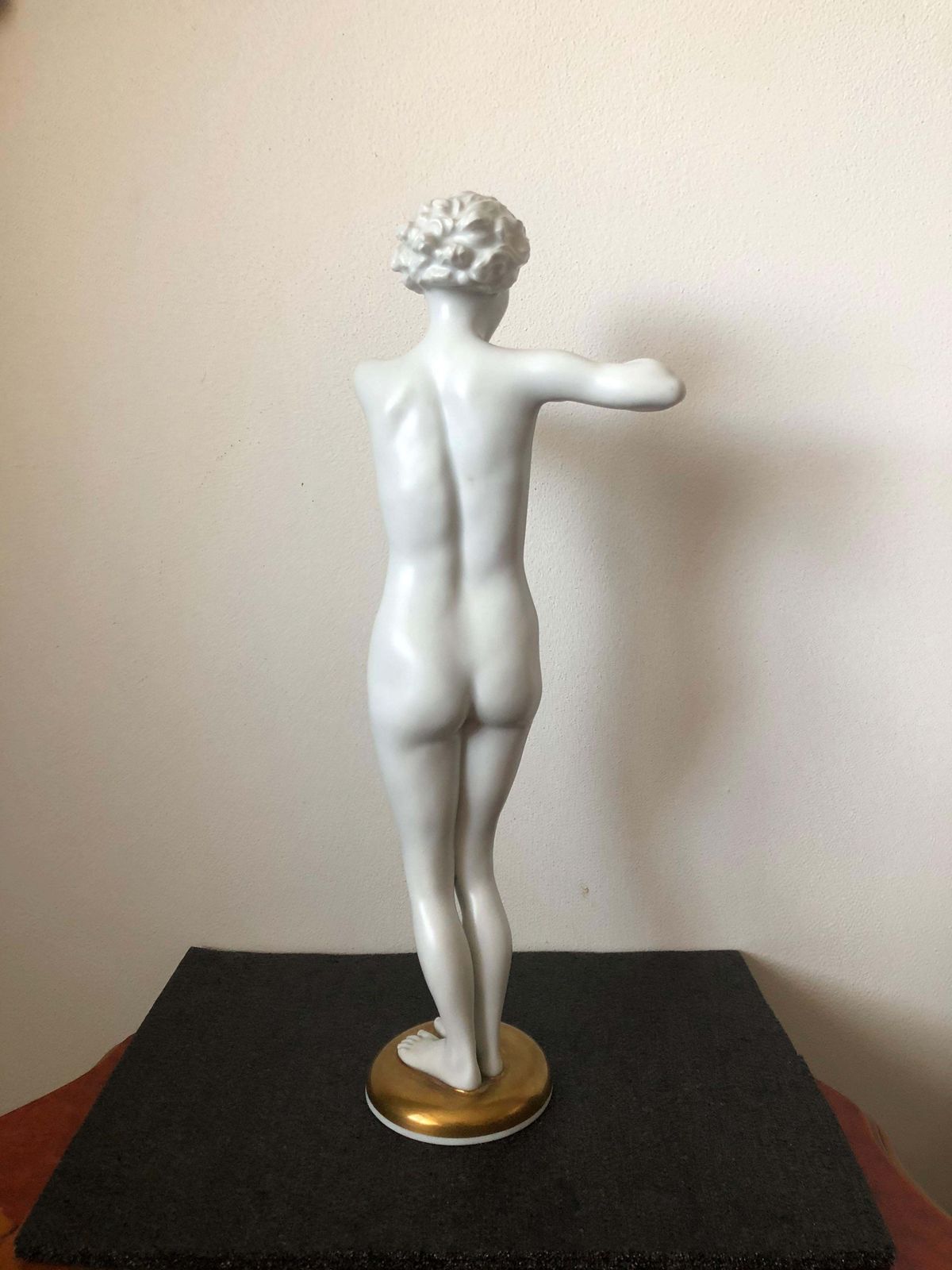 Large Porcelain Figure Of Lady With Ball By Designer Luitpold Adam photo buy