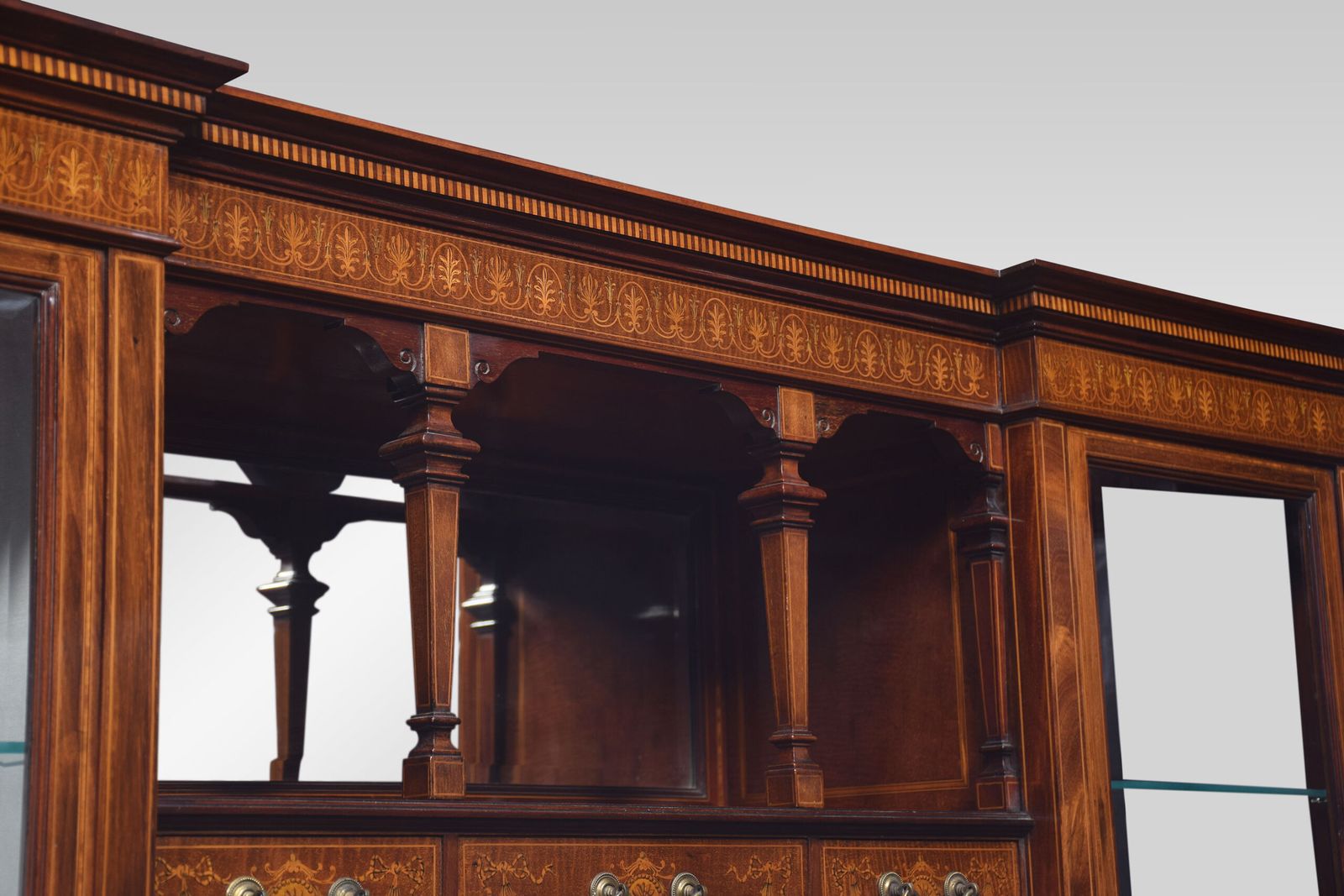 Mahogany Inlaid Display Cabinet By Maple And Co photo vinterior