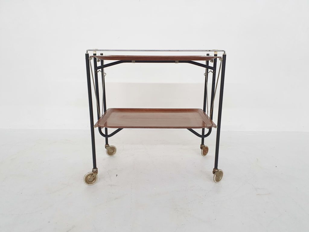Mid Century Foldable Serving Trolley, 1960s photo furniture