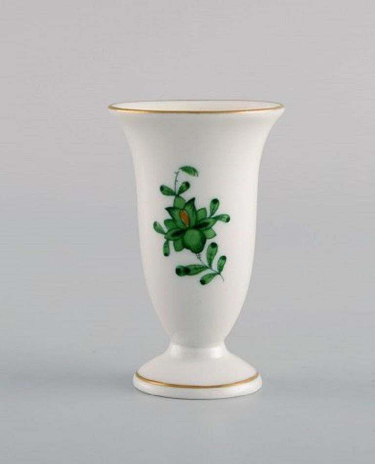 Two Herend Miniature Vases And A Small Dish In Hand Painted Porcelain, 1980s photo vinterior