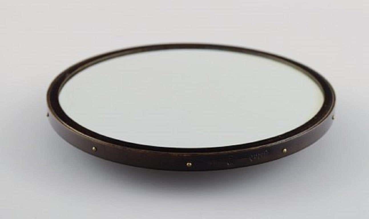 Hans Bergström For Ystad Brons, A Pair Of Art Deco Hand Mirrors In Bronze, 1940s photo 723.0