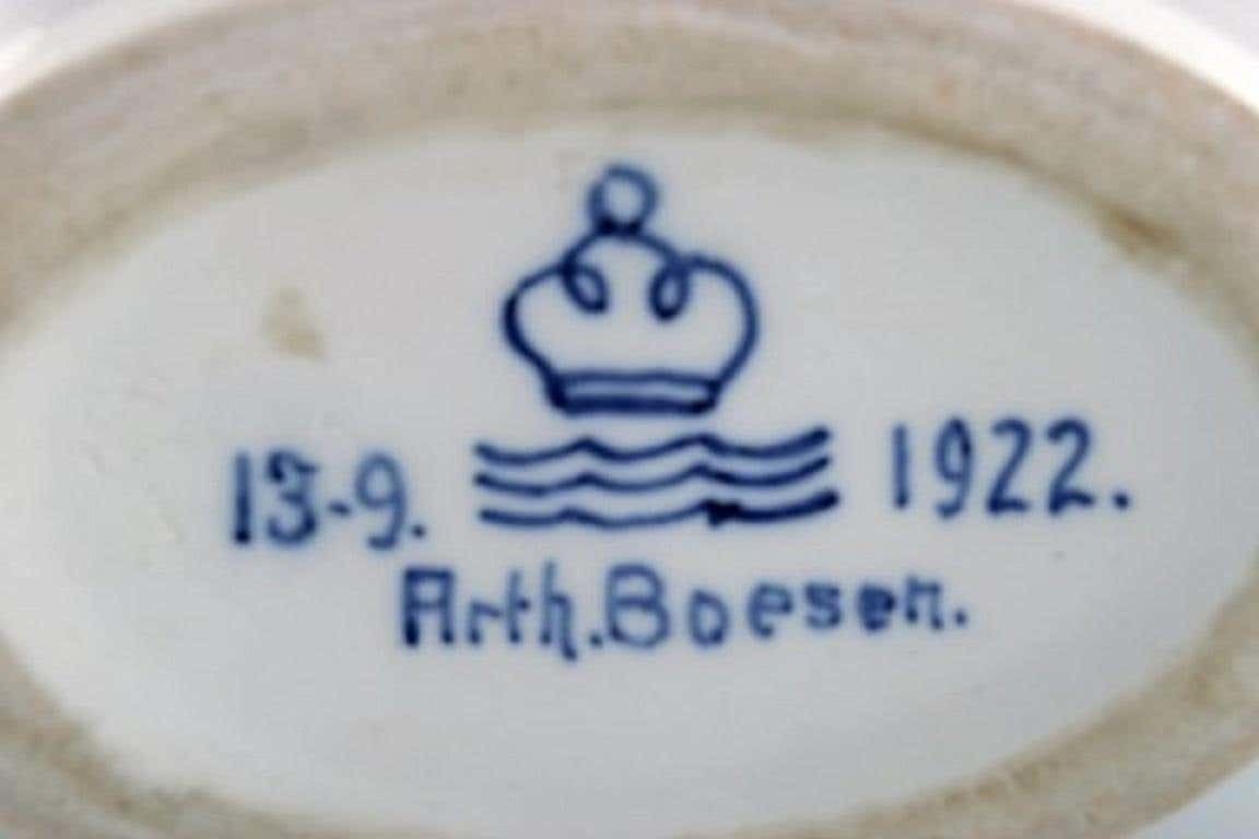 Arthur Boesen For Royal Copenhagen, Large Unique Vase In Hand Painted Porcelain photo buy