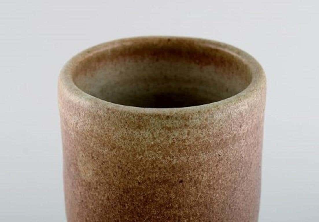 European Studio Ceramist, Unique Vase In Glazed Ceramics, 1960s 1970s photo for sale