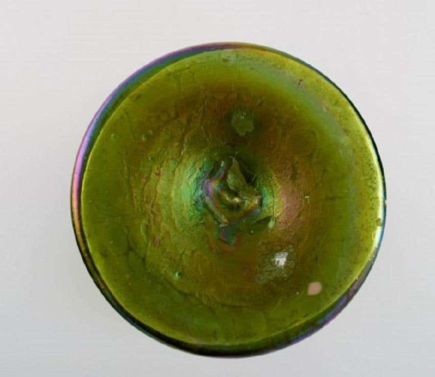 Pallme König Art Nouveau Vase In Green Art Glass, Approx 1900 photo vinterior
