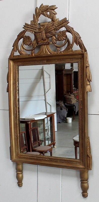 Mirror In Golden Wood, Louis XVI Style, Early 19th Century photo for sale