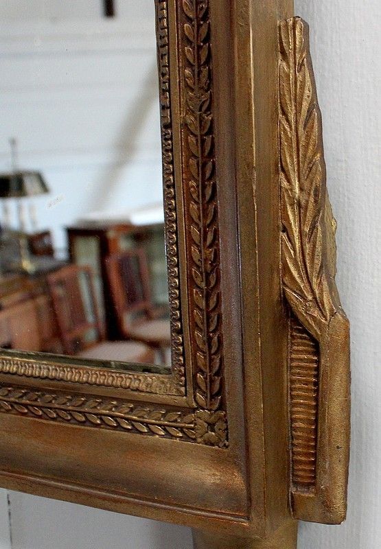 photo vinterior Mirror In Golden Wood, Louis XVI Style, Early 19th Century