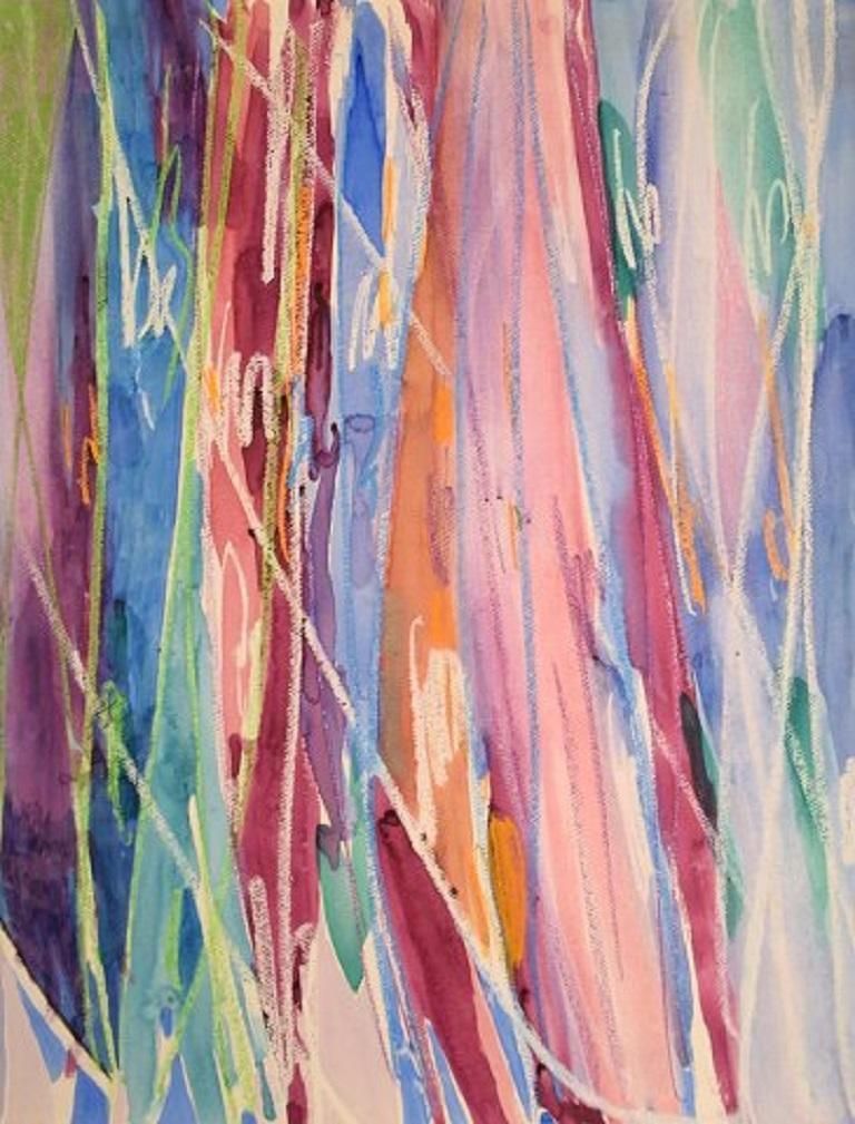 Ivy Lysdal, Gouache On Cardboard, Abstract Modernist Painting photo for sale