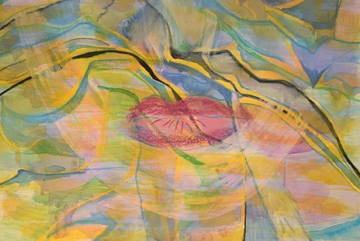 Ivy Lysdal, Gouache On Cardboard, Modernist Painting photo for sale