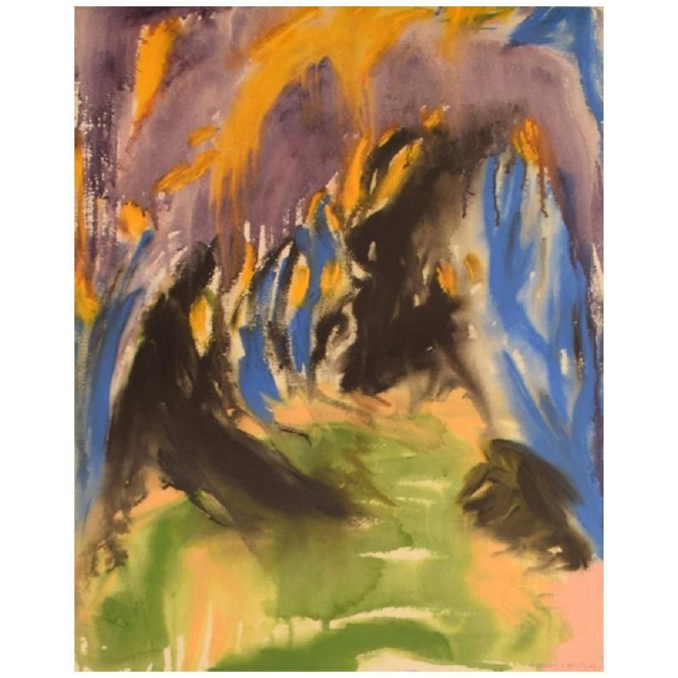 Ivy Lysdal, Gouache On Paper, Abstract Modernist Painting