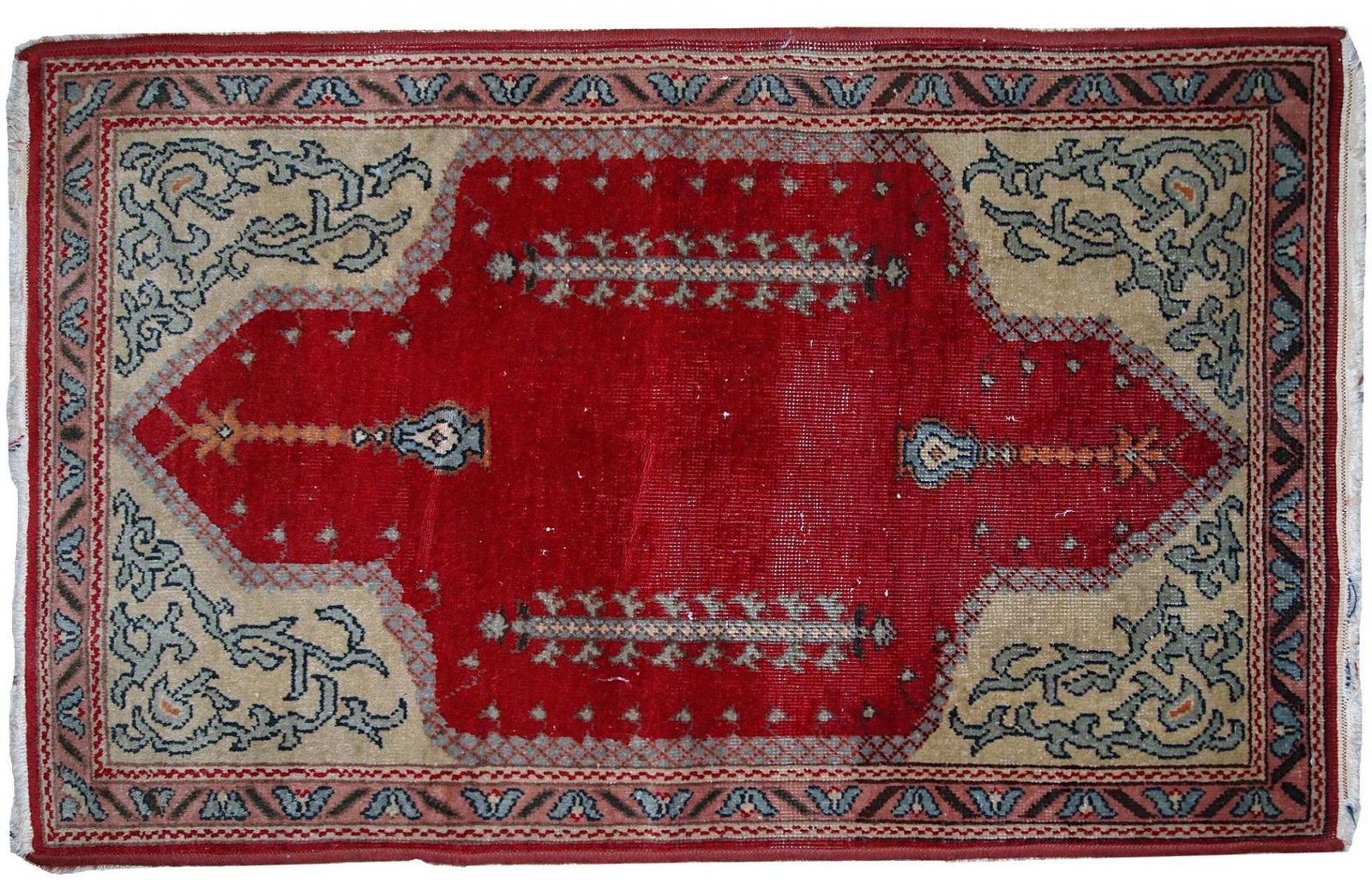 Vintage Handmade Turkish Konya Rug, 1920s photo furniture