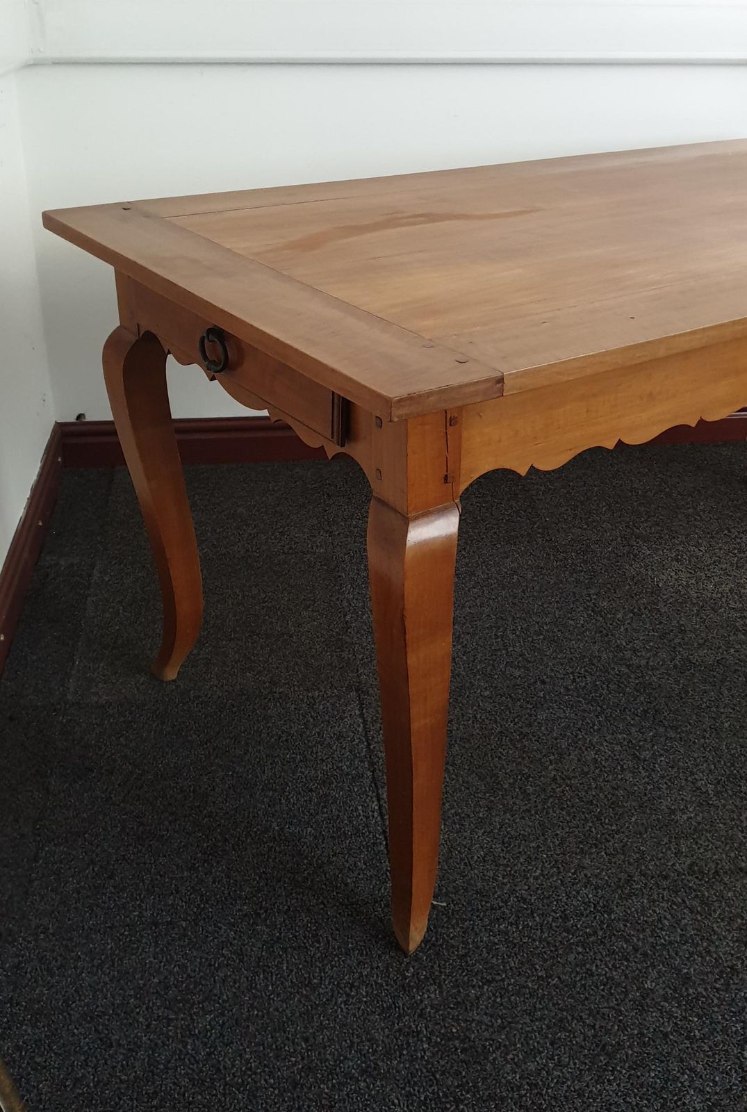 French Cherry Farmhouse Kitchen Refrectory Dining Table photo buy