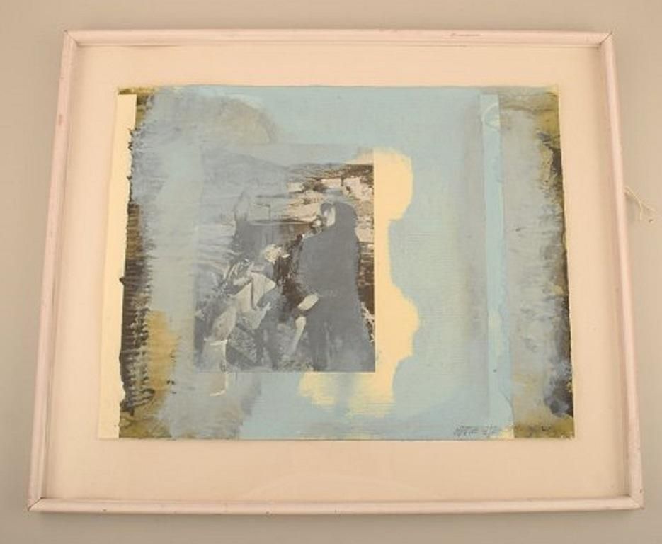 Mette Gitz Johansen Denmark Mixed Media Composition Dated 1997