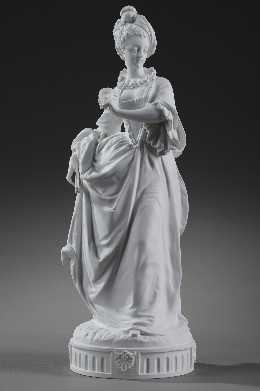 Paul Duboy, Bisque Statue "Young Girl In A Ball Gown" photo for sale