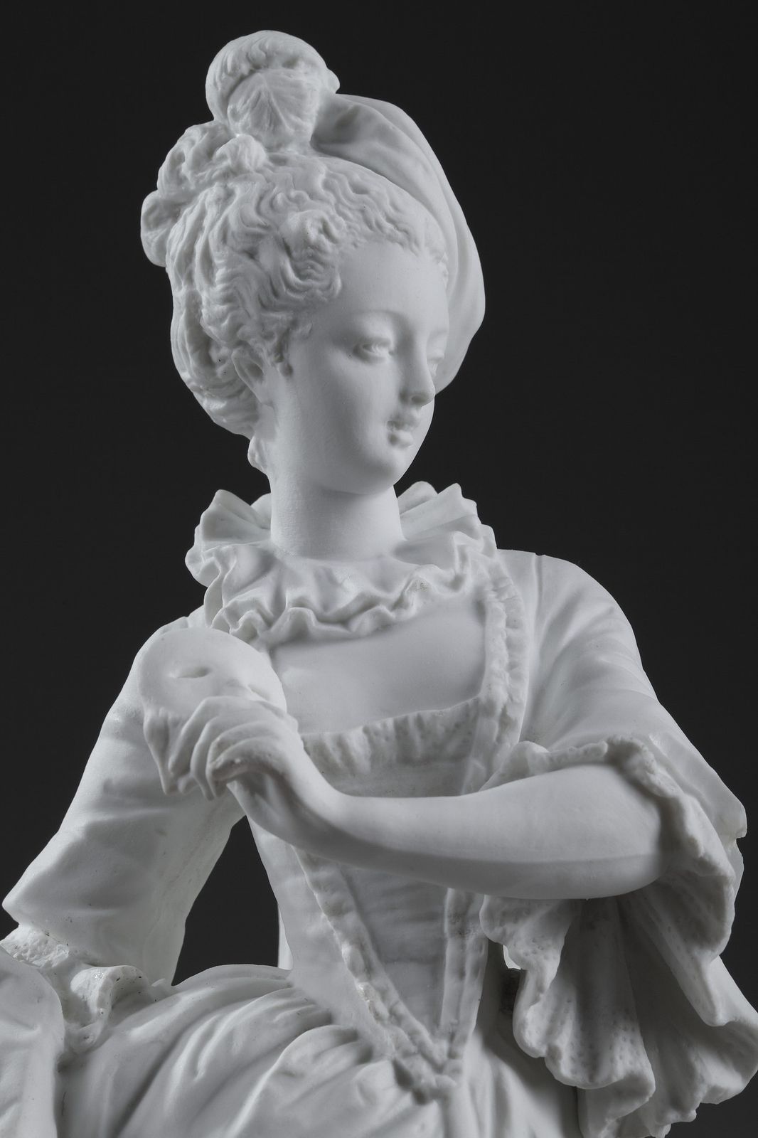 photo furniture Paul Duboy, Bisque Statue "Young Girl In A Ball Gown"