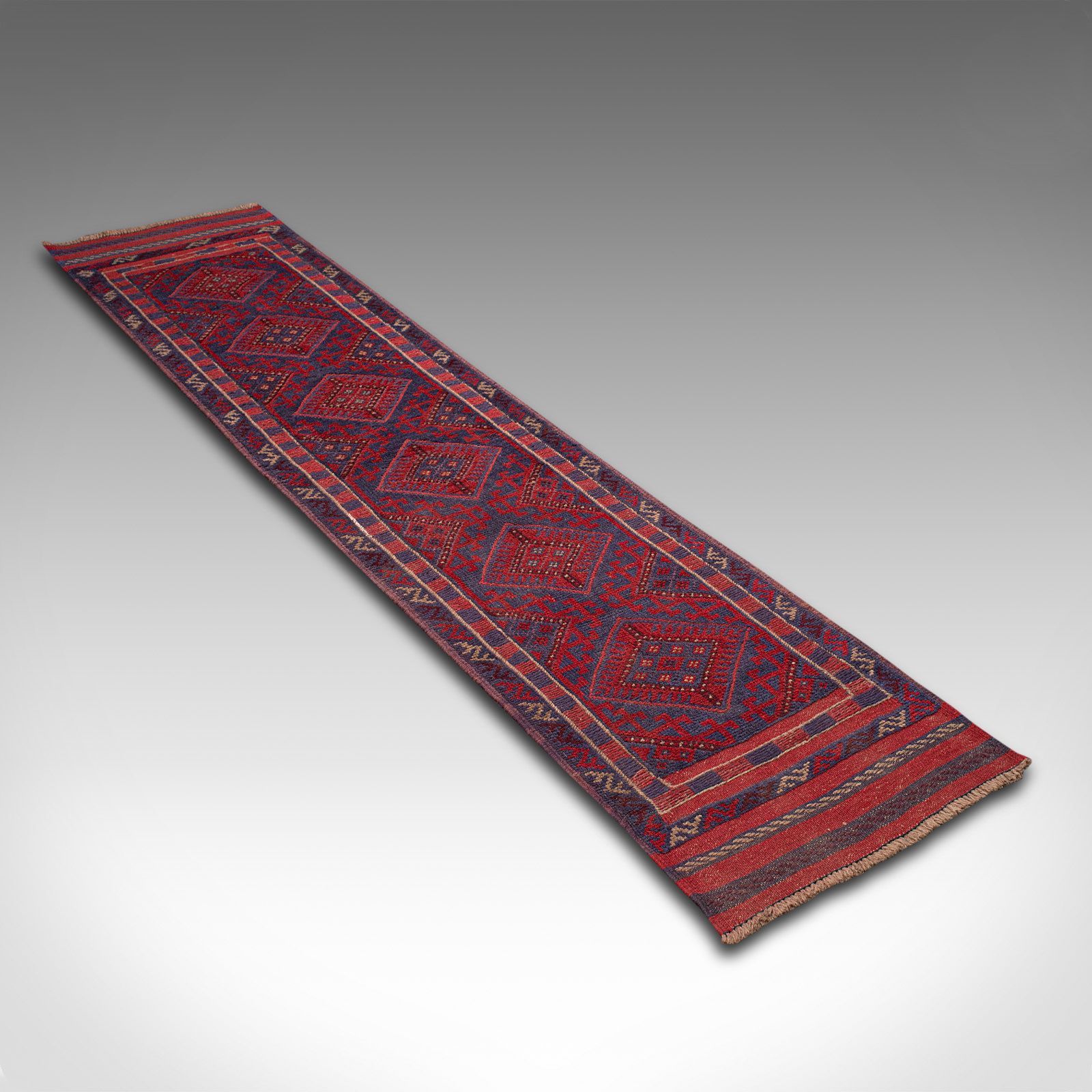 Long Vintage Meshwani Hallway Runner, Caucasian, Rug, Hall Carpet, Circa 1960