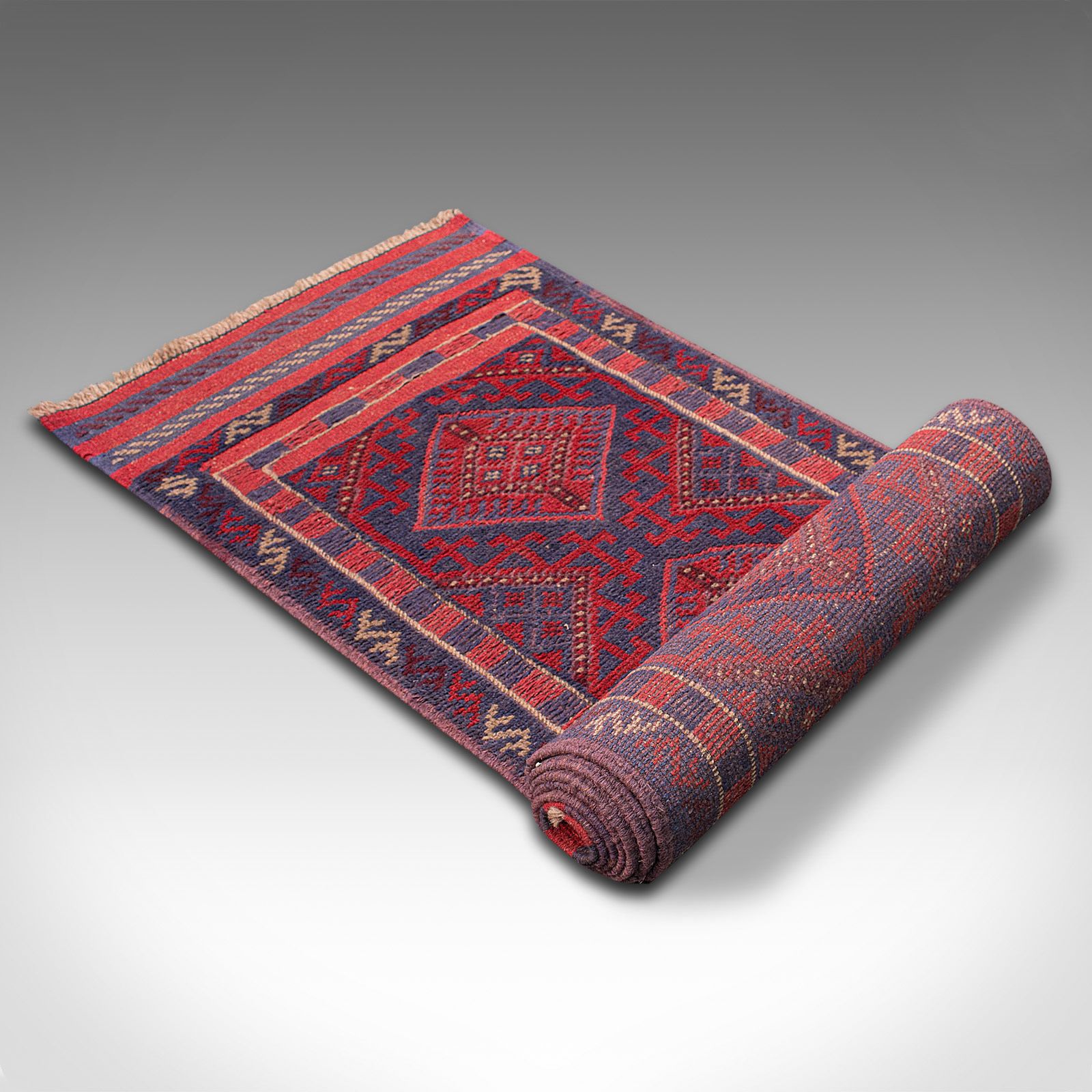 895.0 Long Vintage Meshwani Hallway Runner, Caucasian, Rug, Hall Carpet, Circa 1960 photo