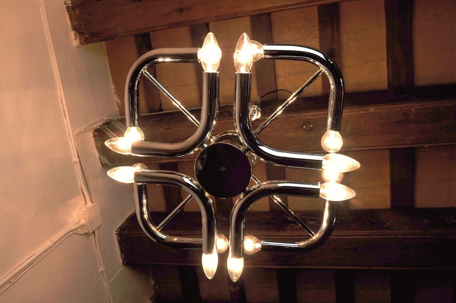 Lighting Goffredo Reggiani Space Age Chandelier, Italy, 1970 photo