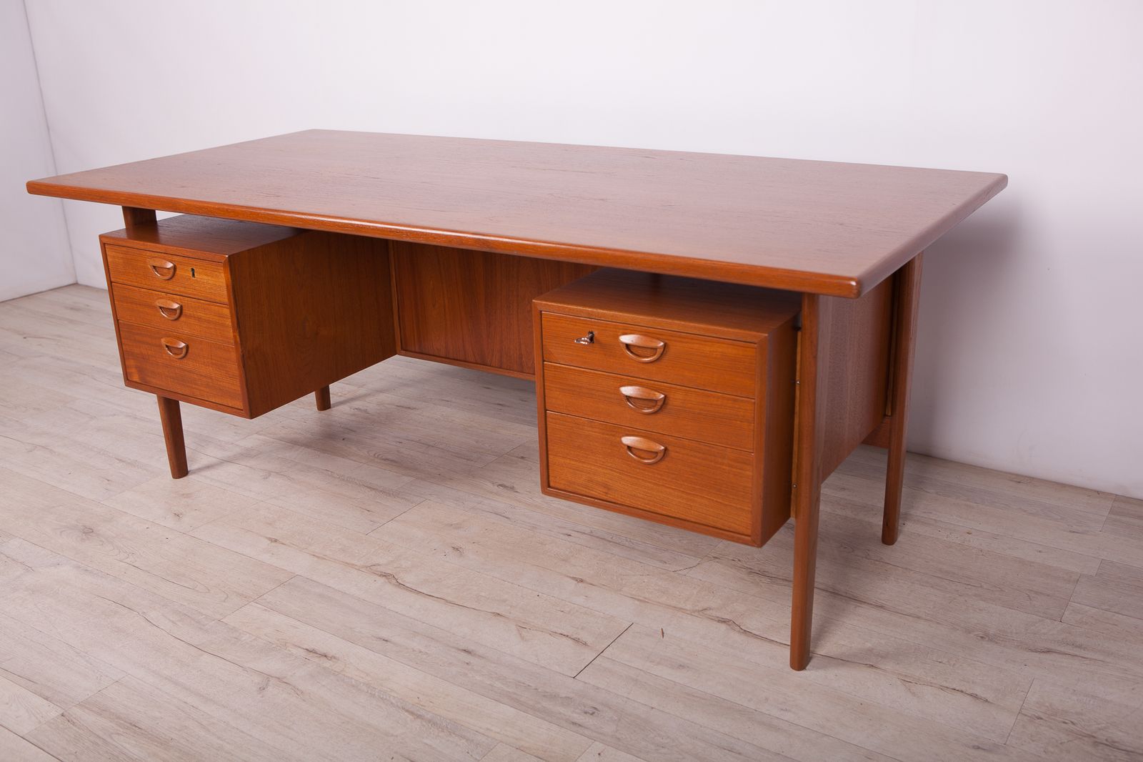 Mid Century Danish Teak Desk From Feldballes Møbelfabrik, 1960s photo vintage