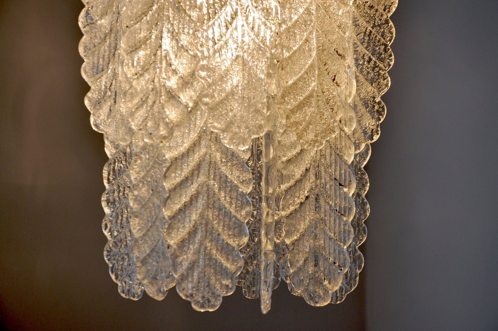 Suspension "Leaves" By Mazzega In Murano Glass, Italy, 1970 photo buy