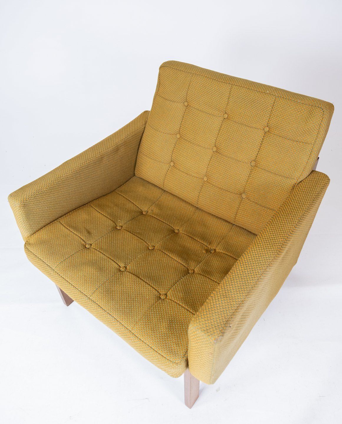 A Pair Of Moduline, Easy Chairs Upholstered In Dark Green Fabric And Of Rosewood By Ole Gjerlov Knudsen And Torben Lind And France & Søn. photo 1585.0