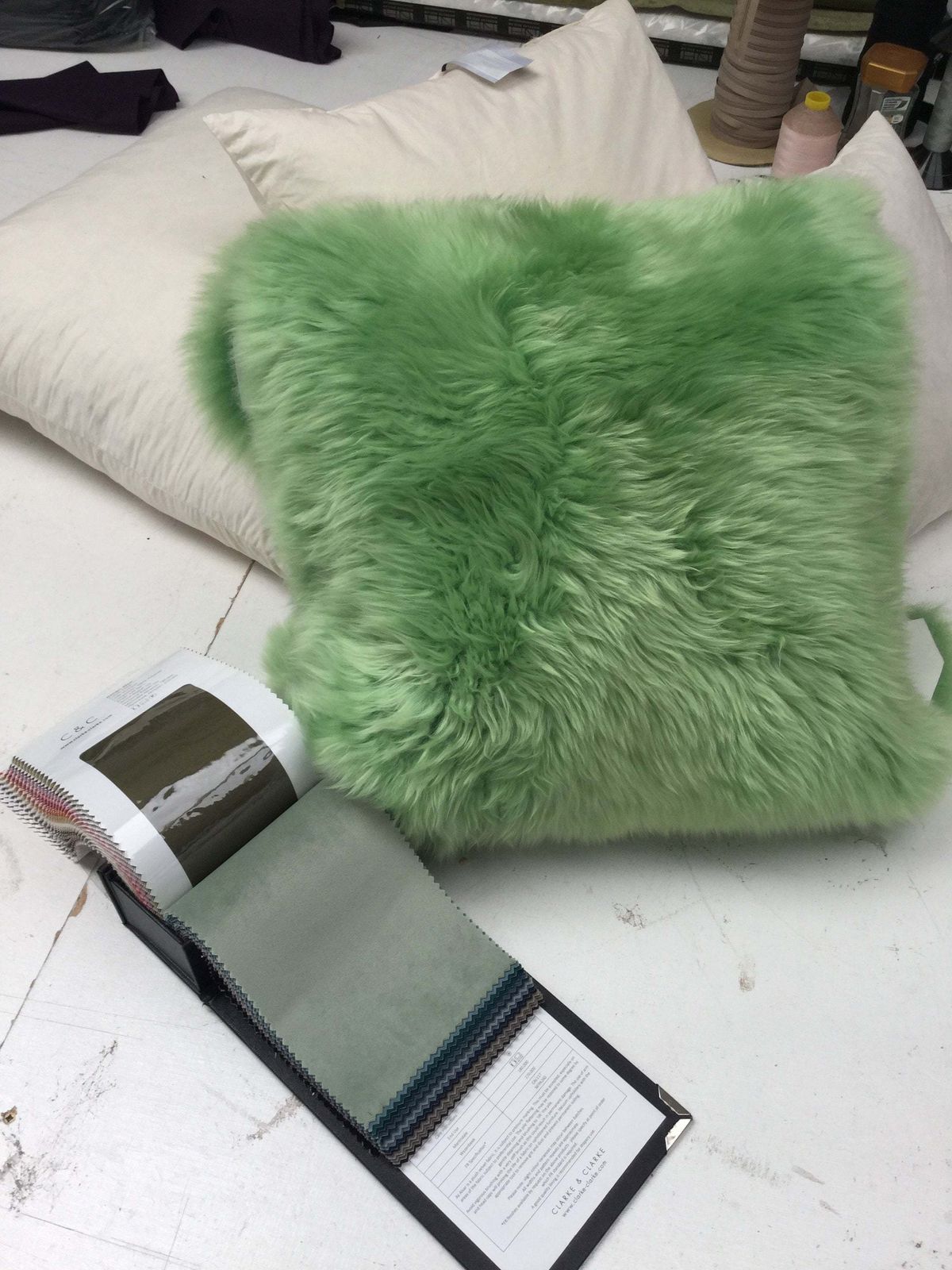 Luxury Fur Grey Cushion, Pillow, Tibetan Sheepskin In A Stunning Mid Grey Colour, Gray Cushion, Home Decor, Hygge photo buy
