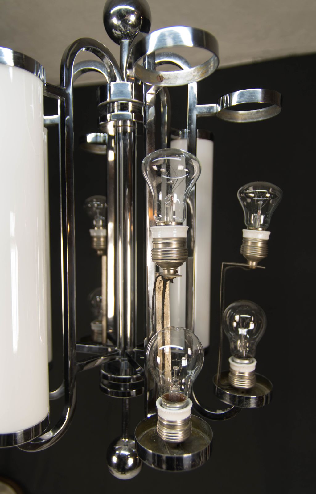 4900.0 Large Bauhaus Chandelier With 6 Tubular Shades, 1930s photo