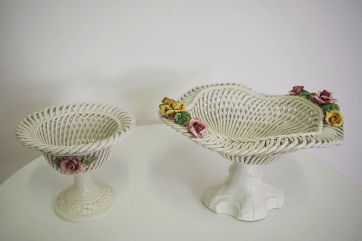 Ceramic Centerpiece Bowl, 1960s, Set Of 2 photo for sale