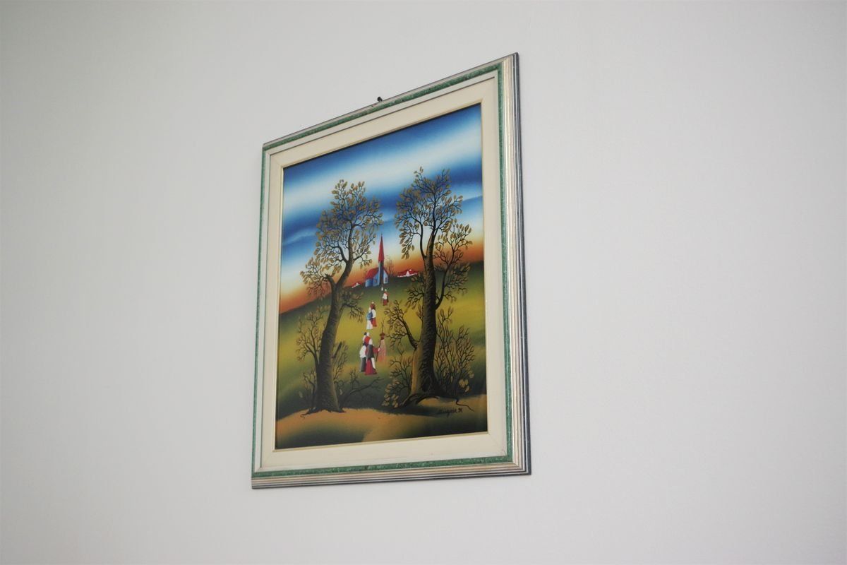 Dipinti Ad Olio Su Tela Di Mugosa Naif, 1991, Set Di 3 photo vinterior