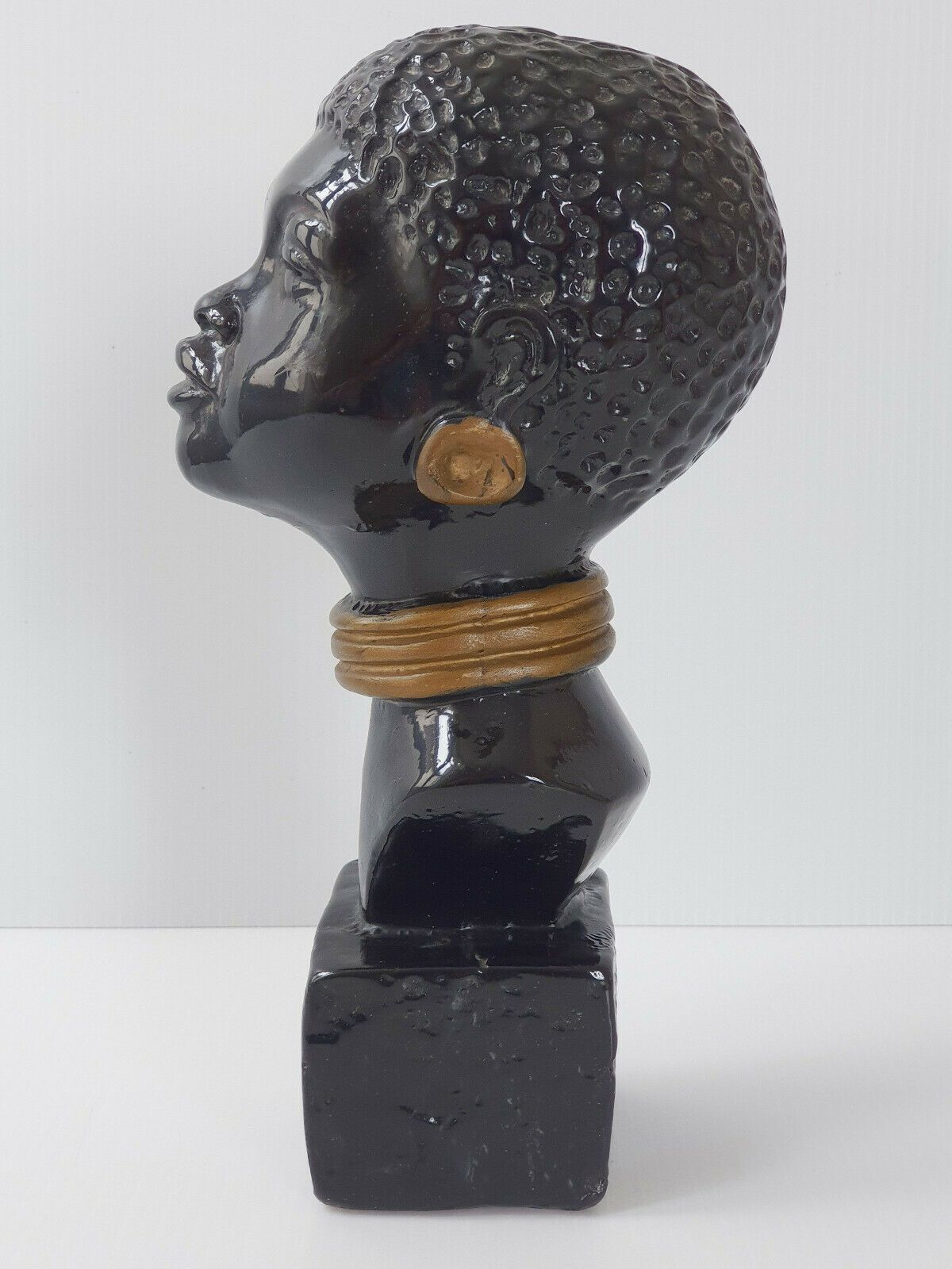 African Bust 1950 Vintage Rockabilly In Plaster 50s 50's Zazou 1950s photo vinterior
