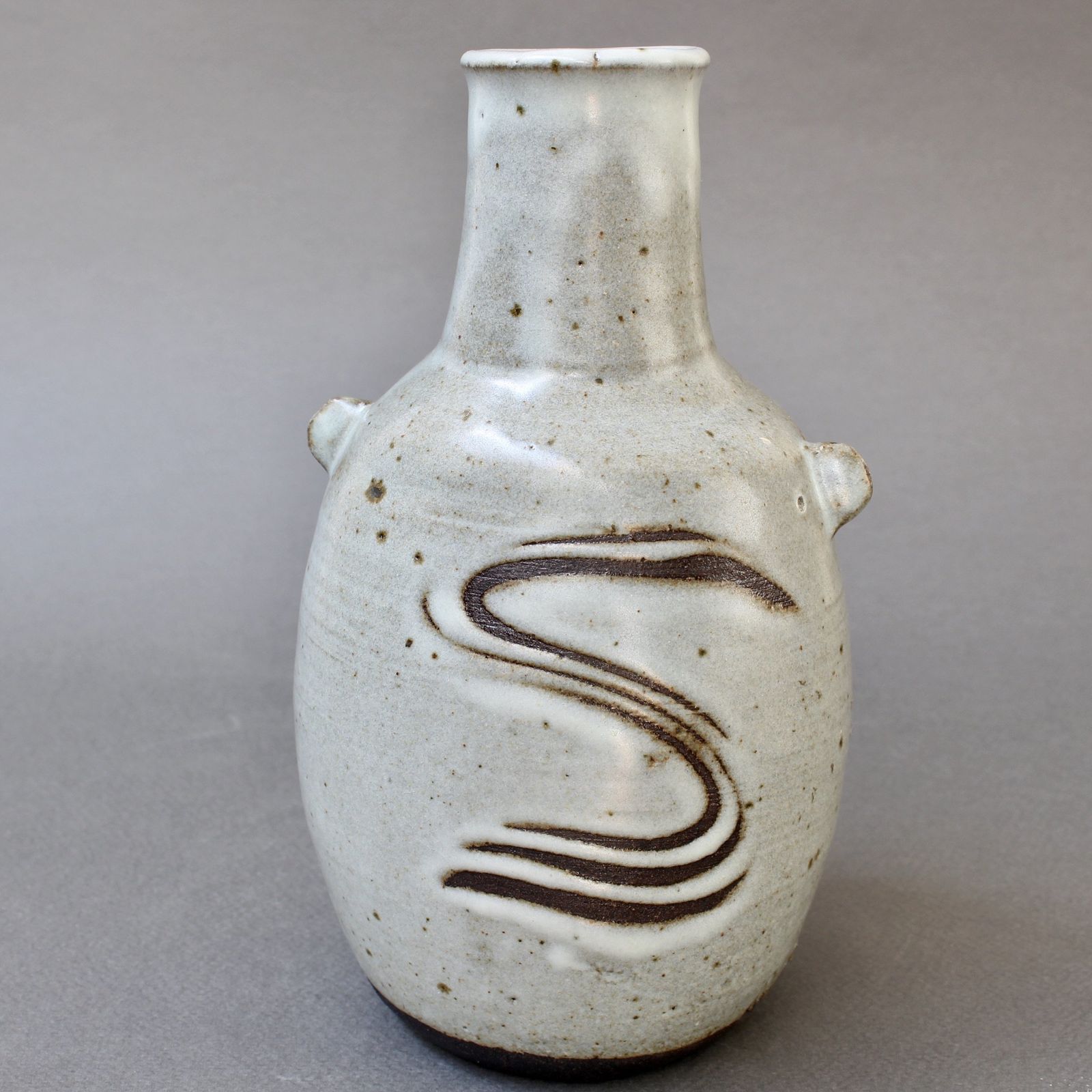 Japanese Style Ceramic Vase With Lugs By Janet Leach (1981) photo vintage