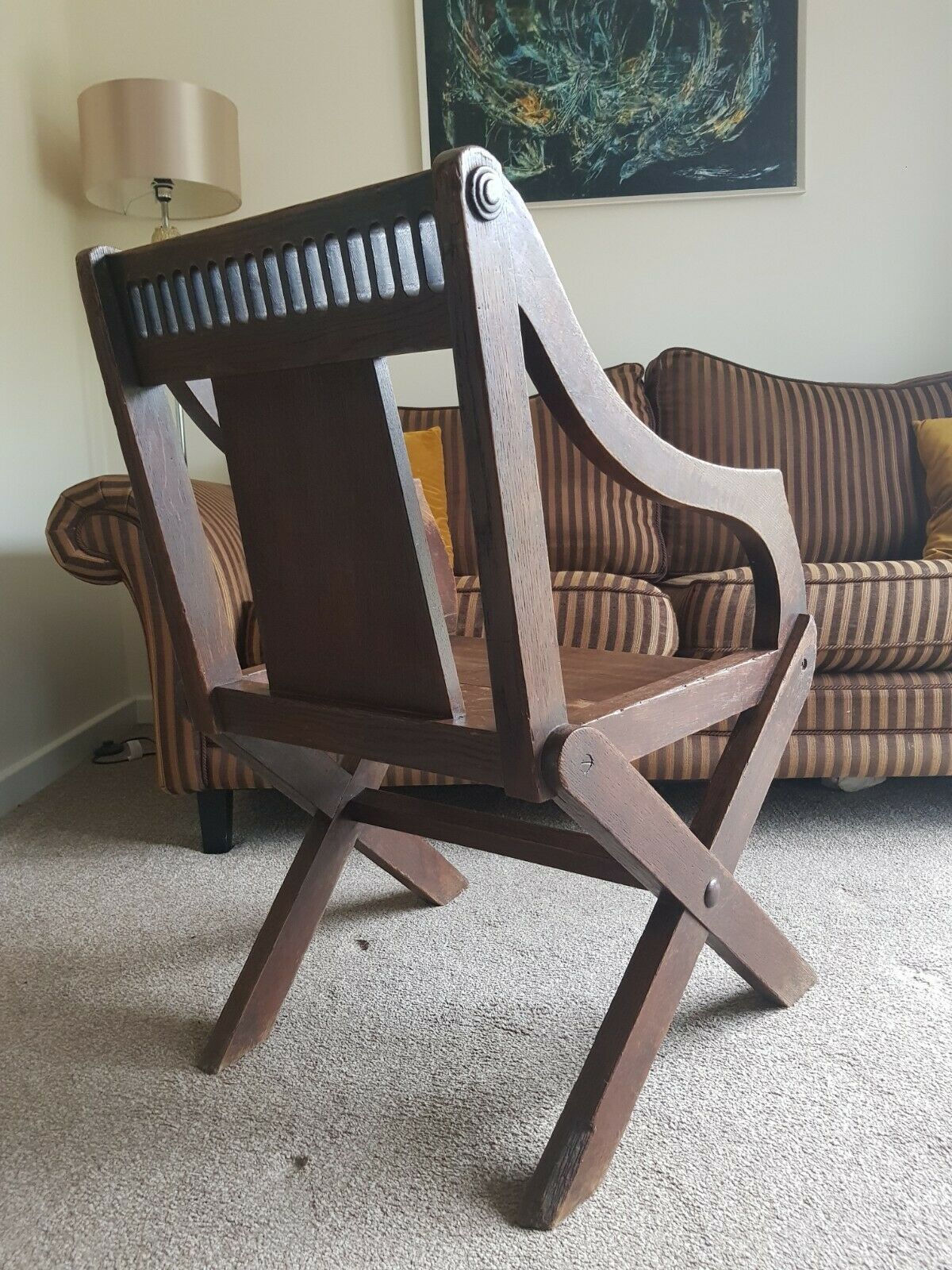 A Pugin Glastonbury Antique Armchair For Grace Dieu Manor House photo vintage