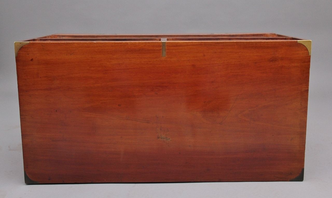 19th Century Mahogany Military Secretaire Chest photo buy