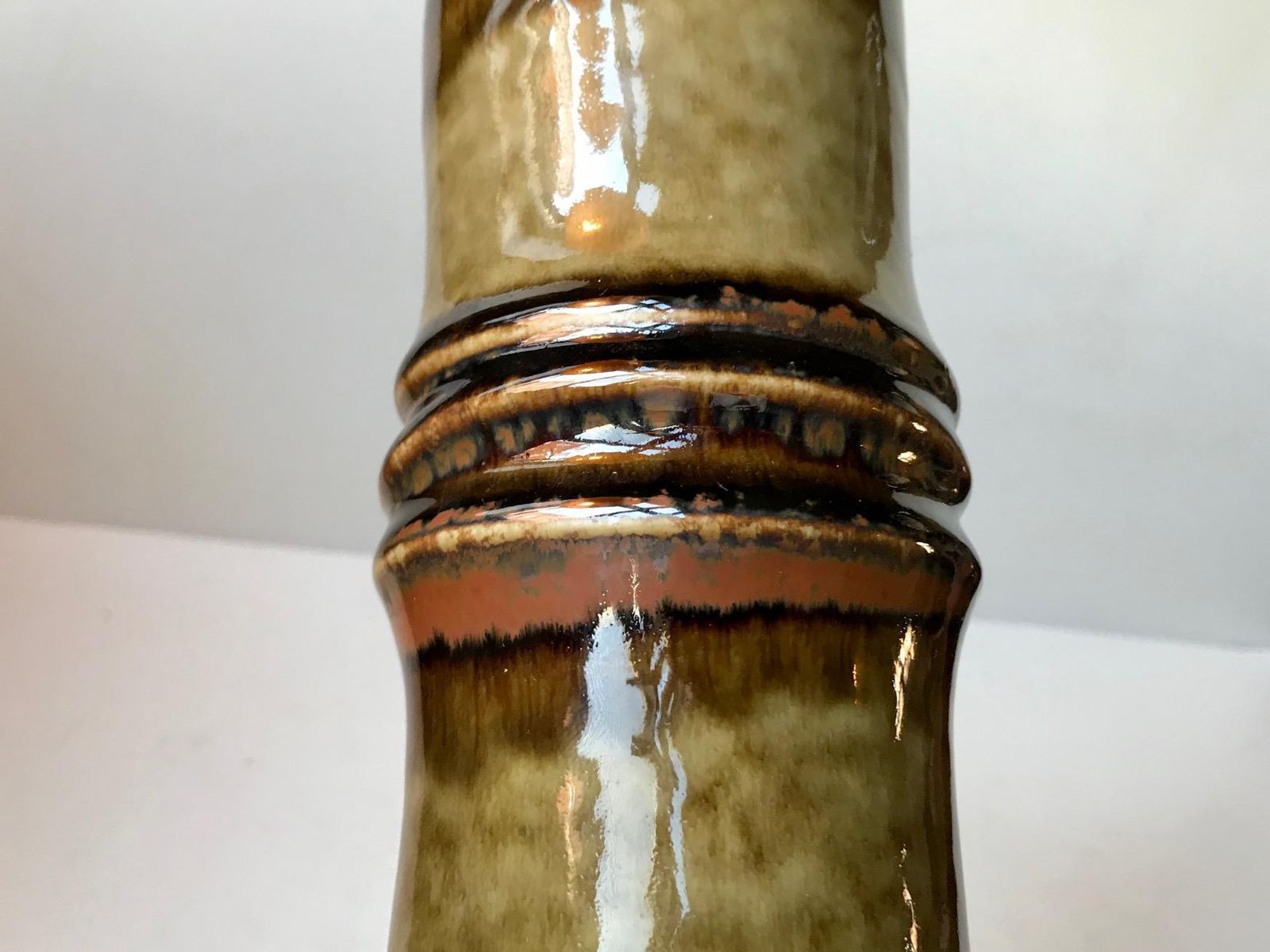 Scandinavian Ceramic Vase Bamboo By Olle Alberius For Rörstrand, 1960s photo furniture
