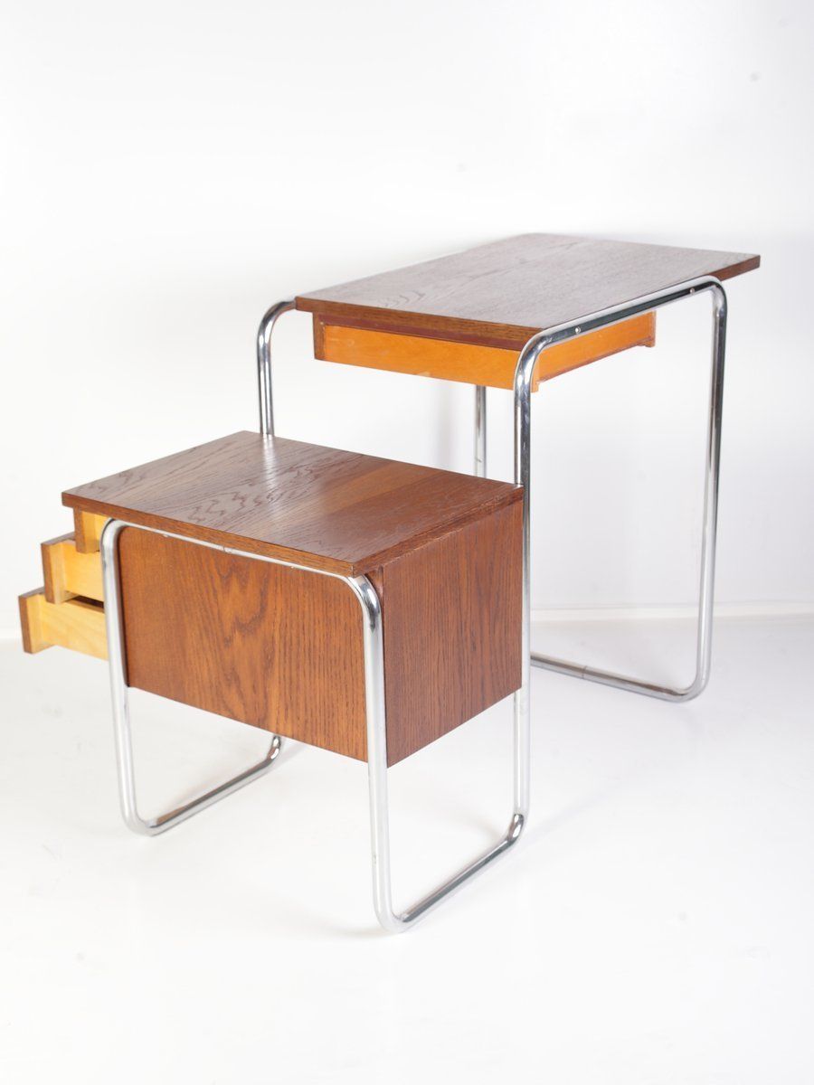 photo for sale Buisvormige Chromen Tafel Of Bureau Van Kovona, Ca. Jaren 1950