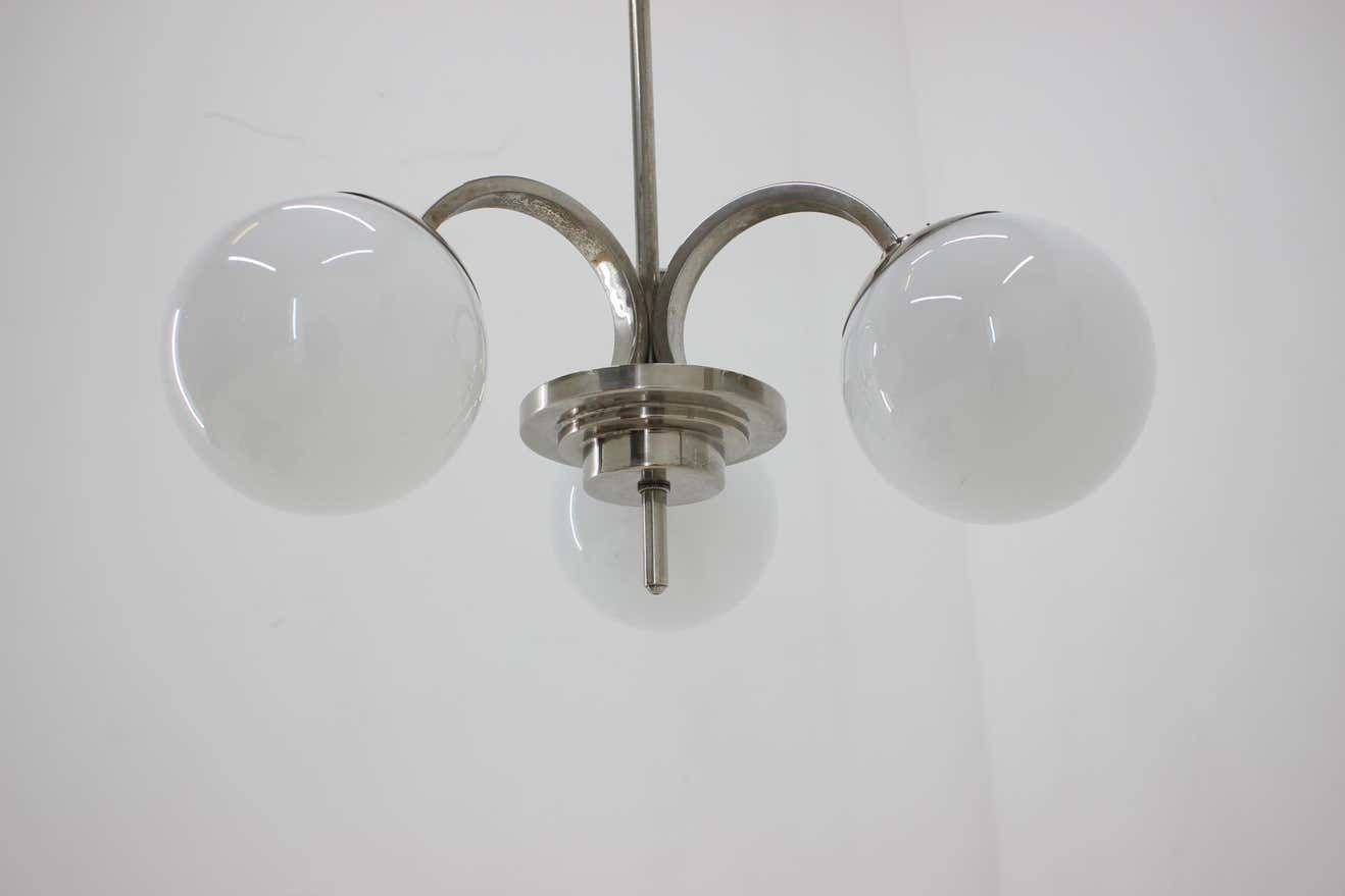 Art Deco Bauhaus Chrome Pendant   1930s photo for sale