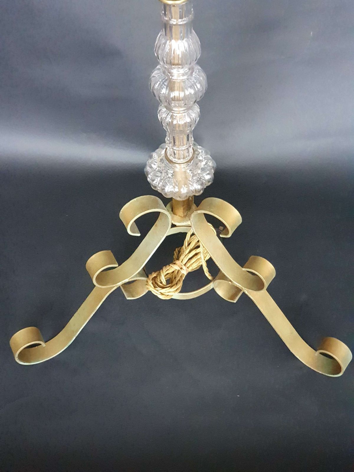 French Floor Lamp, Glass photo Lighting