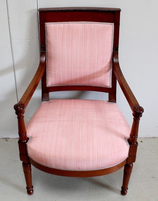 Pair Of Mahogany Armchairs, Consulate Period Early, 19th Century photo Furniture