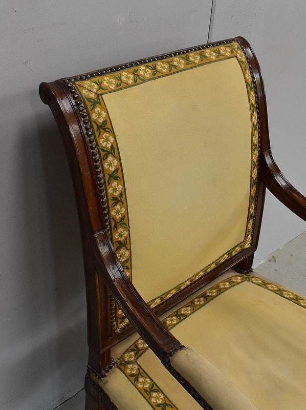 Walnut Armchair, Louis XVI Period, Early 19th Century photo furniture